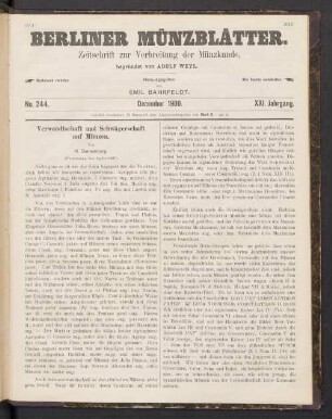 No. 244. December 1900