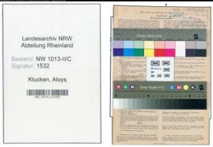 Entnazifizierung Aloys Klucken , geb. 31.01.1876 (Anstreicher)