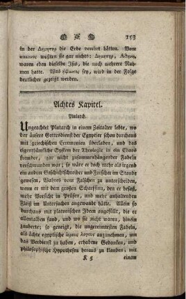 Achtes Kapitel. Plutarch