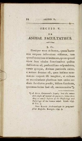Sectio V. De Animae Facultatibus
