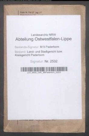 Erblasser: Nolte gt. Niggemeier, Catharina Maria, geb. Nordhoff: