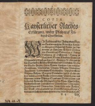 3-32, Copia Kayserl. Aachts-Erklärung...