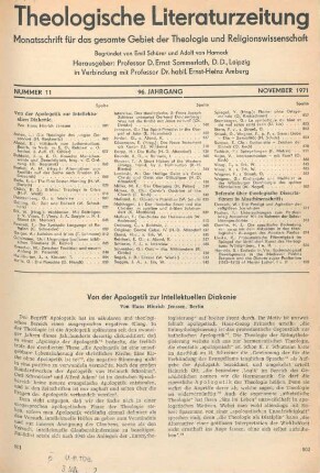 801-810 Von der Apologetik zur Intellektuellen Diakonie