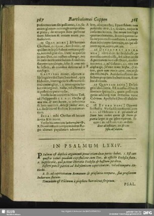 In Psalmum LXXIV.[i.e. LXXIII.] Psalmus LXXIV. [i.e. LXXIII.]