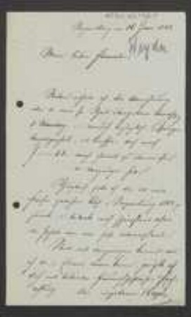 Brief von Heyden an August Emanuel Fürnrohr