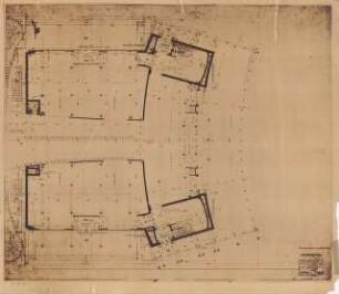 Stadthalle, Mülheim an der Ruhr Umbau: Grundriss Obergeschoss 1:100