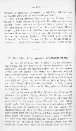 17. Der Brand der großen Michaeliskirche.