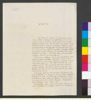 Brief von Varnhagen von Ense, Karl August Ludwig Philipp an Goethe, Johann Wolfgang von