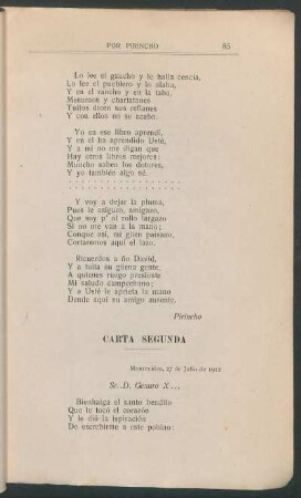 Carta segunda