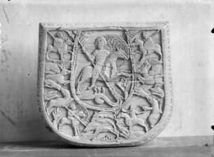 Taschenbeschlag mit der Darstellung des heiligen Georg