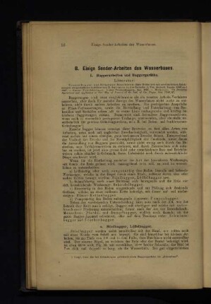 B. Einige Sonder-Arbeiten des Wasserbaues.
