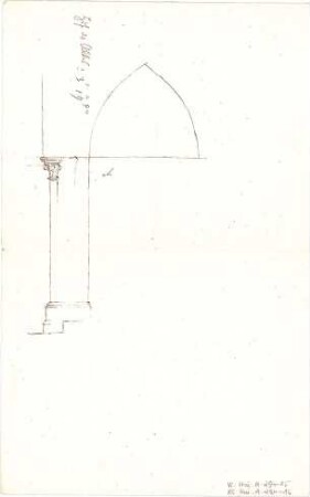 Thiersch, August ; Marburg (Hessen); Elisabethkirche - Spitzbogen - Architektur (Teilansicht)