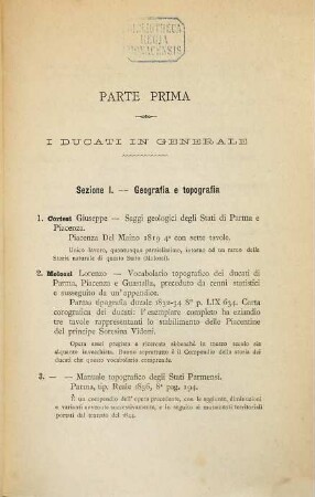 Bibliografia storica e statutaria delle provincie parmensi compilata da Raimondo di Soragna : R. Deputazione di storia patria per le provinzie parmensi