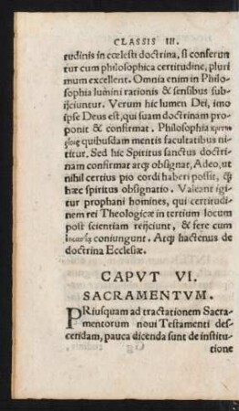 Caput VI. Sacramentum.