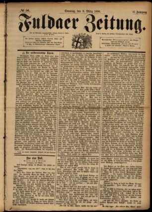 Ausgabe vom Sonntag, den 09. März 1890.