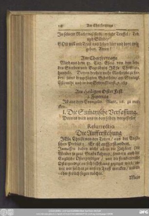 Am Heiligen Oster Fest. 1. Feyertag