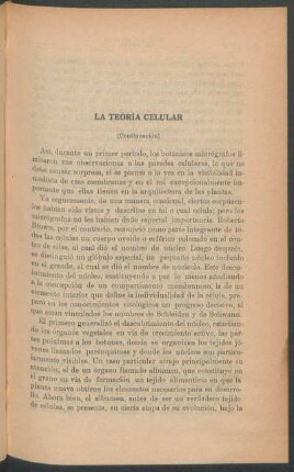 La teoría celular - (Continuación)
