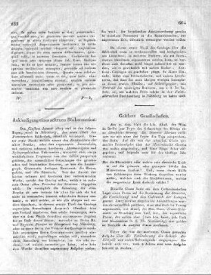Gelehrte Gesellschaften.