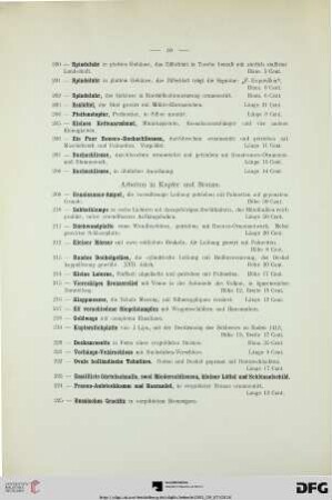 Arbeiten in Kupfer und Bronze (Nr. 209-225)