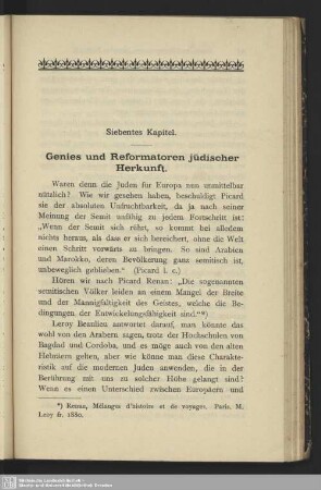 Siebentes Kapitel. Genies und Reformatoren jüdischer Herkunft