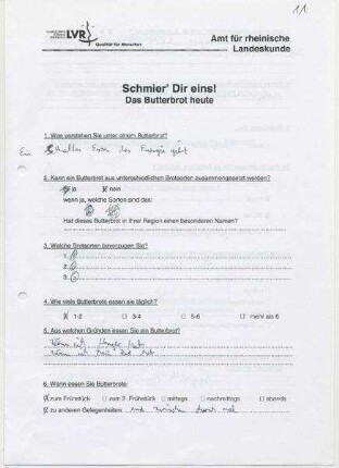 Schmier' dir eins! - Das Butterbrot heute