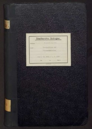 Gräfrath: Finanzkommission 1904-1920