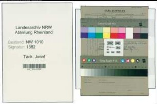 Entnazifizierung Josef Tack , geb. 03.09.1898 (Regierungsinspektor)