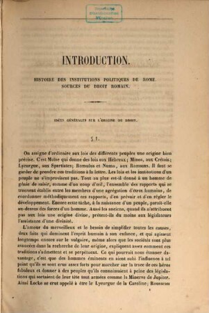 Éléments de droit romain, I