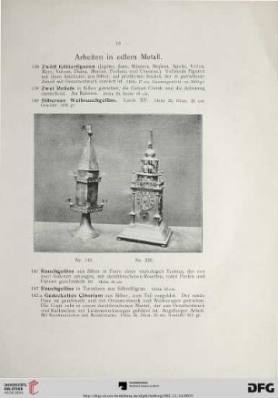 Arbeiten in edlem Metall (Nr. 138-203)