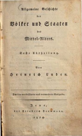 Allgemeine Geschichte der Völker und Staaten, 1