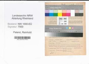 Entnazifizierung Reinhold Paland, geb. 14.04.1900 (Drogist)