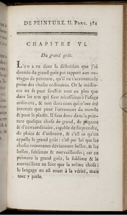 Chapitre VI. Du grand goût