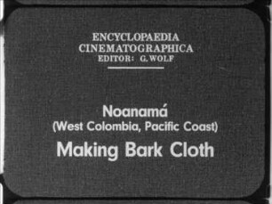 Noanamá (West Colombia, Pacific Coast) - Making a Bark Cloth
