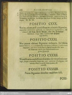 Positio CXXXIII. Poena Bigamiae absorbet mulctam falsi