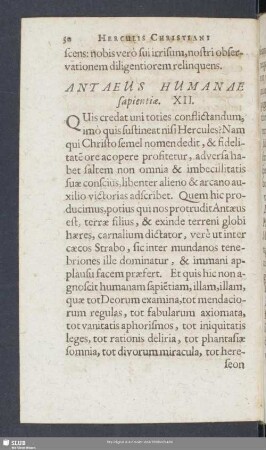 Antaeus Humanae sapientiae XII.