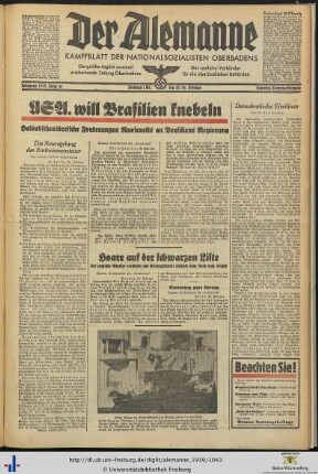 25./26.02.1939 (Samstag/Sonntag-Ausgabe)