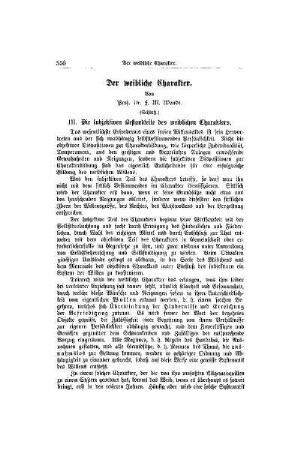 Der weibliche Charakter : (Schluß)