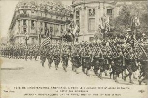 Fête de L'Indépendance Américaine a Paris le 4 Juillet 1918