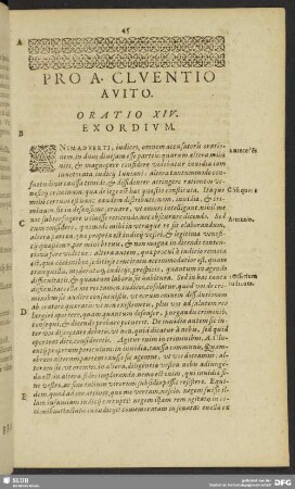 Pro A. Cluentio Autio. Oratio XIV.