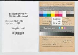 Entnazifizierung Karl Weyder, geb. 16.01.1892 (Banksekretaer)