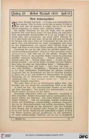 Heft 15 (1. Maiheft 1910)