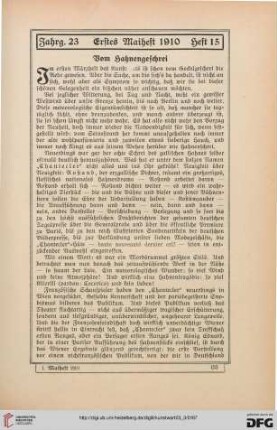 Heft 15 (1. Maiheft 1910)