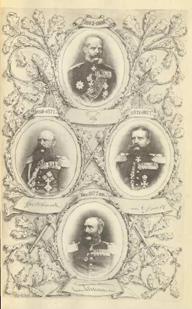 Tafel: [Die Kommandeure des Regiments von 1813 bis auf die Gegenwart. Tableau 3]