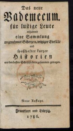 T. 1: Das neue Vademecum für lustige Leute