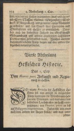 Vierte Abtheilung der Hessischen Historie