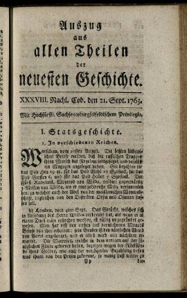 XXXVIII. Nachl. Cob. den 21. Sept. 1763.