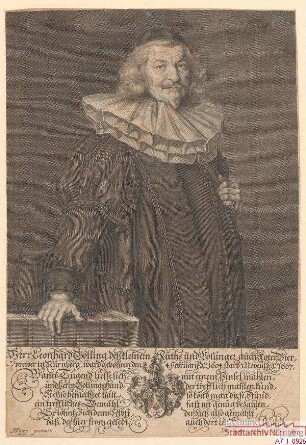 Leonhard Golling, des Kleinern Rats und Losunger, Rotbierbrauer; geb. 4. Februar 1604; gest. 3. November 1667