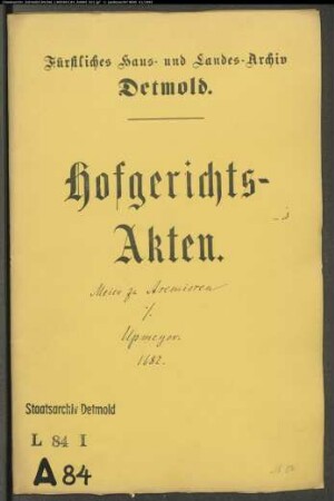 Asemissen, Meier zu, Bernd Christian gegen Hermann Upmeyer - Schuldforderung