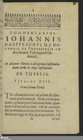 Titulus XIII. De Tutelis