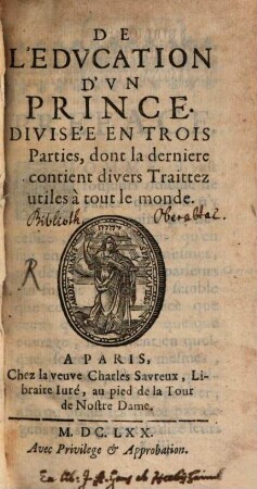 De l'Education d'un Prince